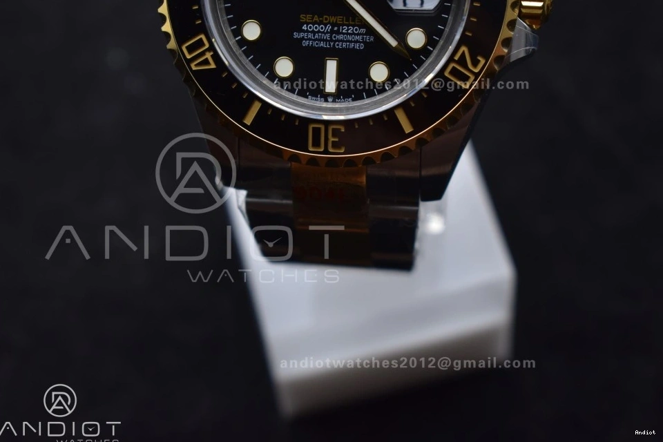SS Sea-Dweller SS 126603 Best GMF Two on Tone Dial V3 Black YG Edition A2824 Bracelet YG 0211